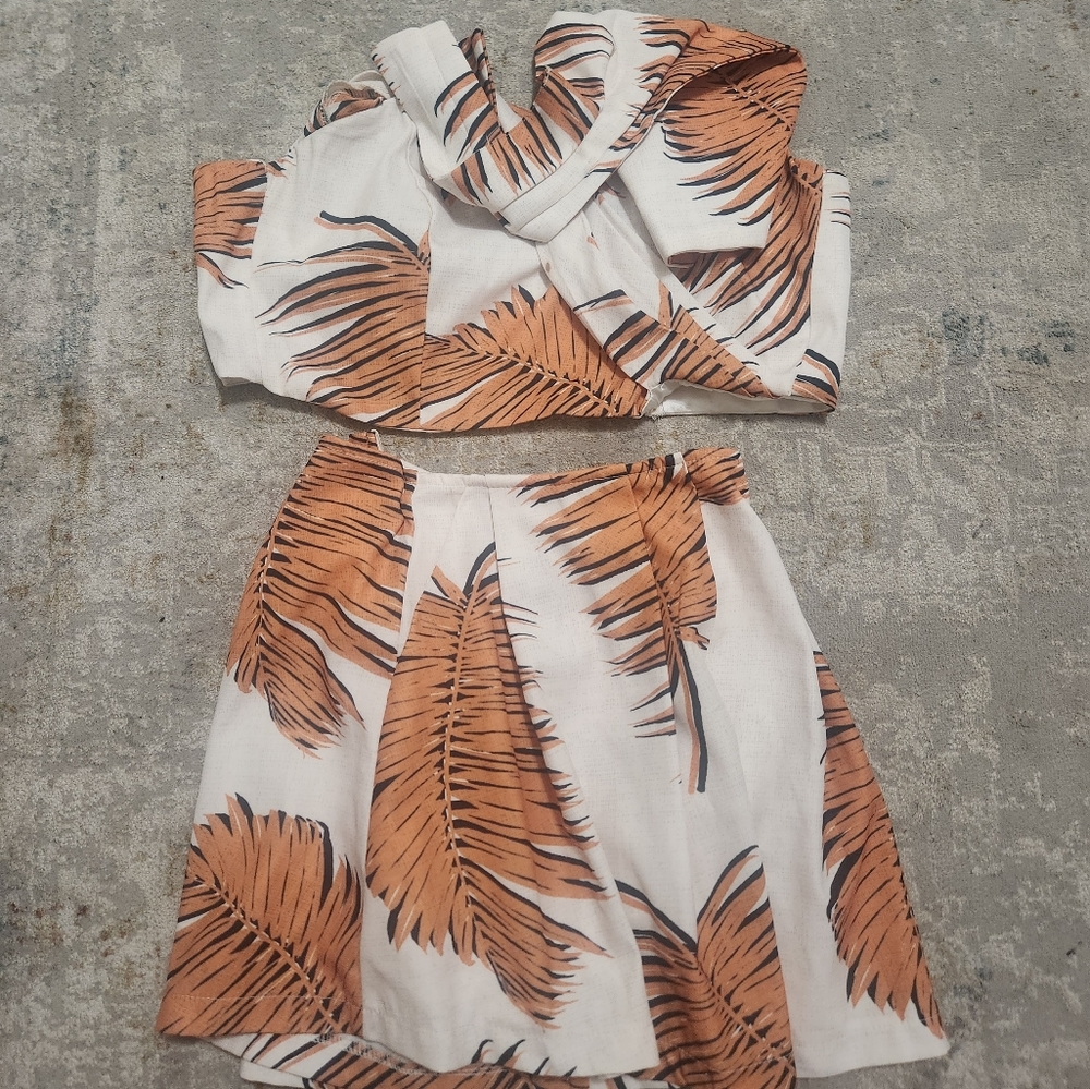 latiste crop and skirt set